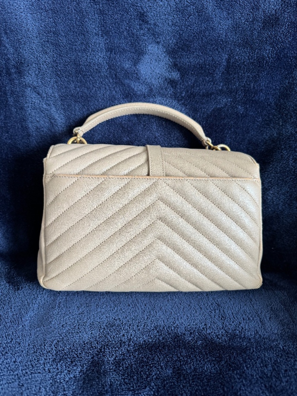 Yves Saint Laurent YSL Medium College Bag in Dark Beige - Picture 6 of 16